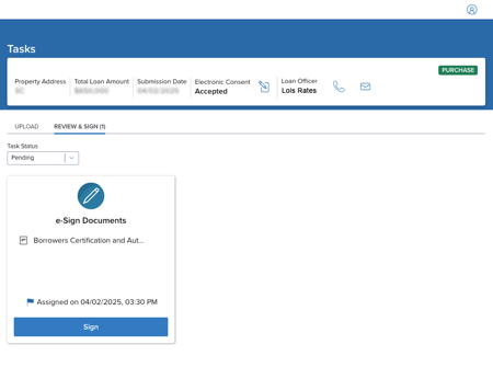 Borrower Tasks Action To Sign