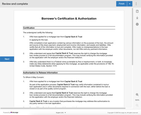 Normal DocuSign Experience